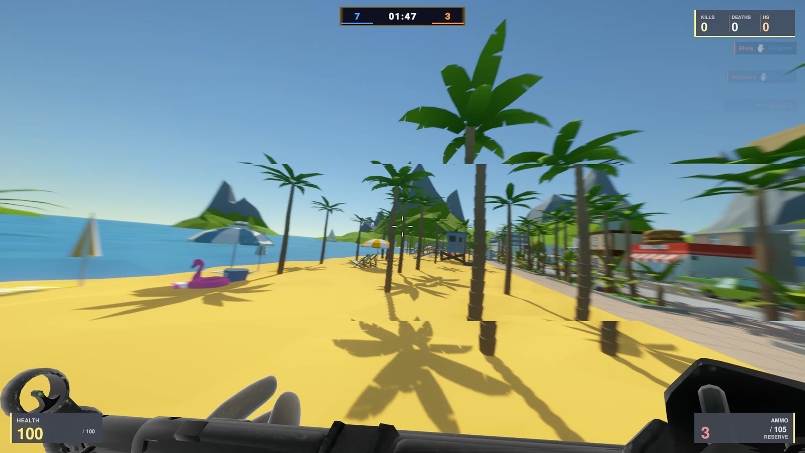Vertal Strike gameplay on Tropical City